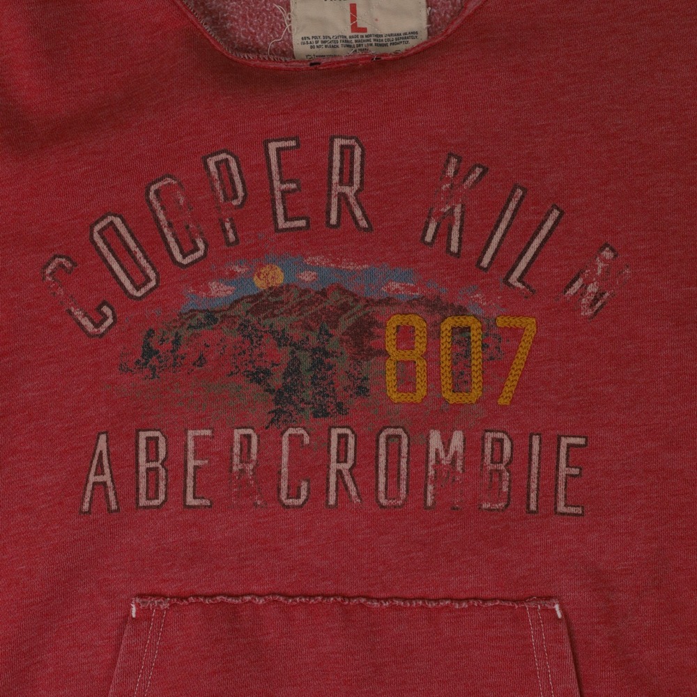 Abercrombie & Fitch Cooper Kiln 807 Graphic Sweatshirt Red Mens Large Vintage
